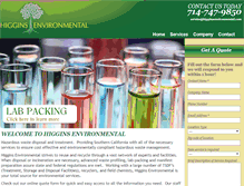 Tablet Screenshot of higginsenvironmental.com